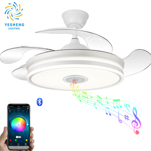 New adopter <span class=keywords><strong>fan</strong></span> với ánh sáng hộ gia đình tìm kiếm phòng ngủ quạt trần với ánh sáng LED và điều khiển từ xa ứng dụng quạt trần với ánh sáng - Product Image 2