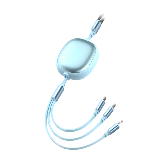 Custom Retractable 3 in 1 USB Cable - Type-C Interface, Fast Charging & Data Sync 2-in-1 Cable for Mobile Phone