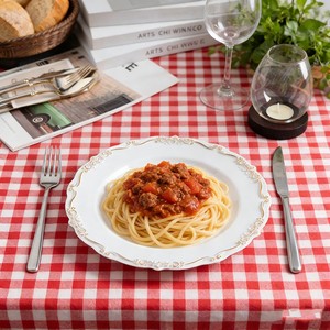 Platos Desechables de Plástico Modernos de Primera Calidad, 7/9/10 Pulgadas, con Borde de Encaje en Relieve, Vajilla <span class=keywords><strong>para</strong></span> Catering, Bodas y <span class=keywords><strong>Fiestas</strong></span> - Product Image 6