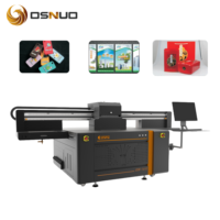 OSNUO Digital Inkjet Led Flatbed UV 1612 Printer Uv cetak dengan kamera CCD untuk koper kaca kayu akrilik