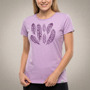 Women's 100% Cotton Printed <b>T</b>-<b>Shirt</b> with Logo Embroidery & <b>Sequin</b> Round Neck Short Sleeve Eco-Friendly Anti-Pilling Casual Fit - Product Image 1