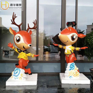 Escultura de Ciervo de Fibra de Vidrio, Decoración de Jardín para Exteriores, Figura de Animal Hecha a Mano para Montar en el Suelo - Product Image 4