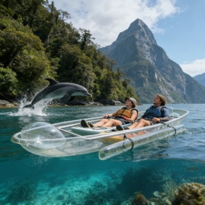 Kayak transparent gonflable de haute qualité avec rangement étanche pour les jeux aquatiques en famille - Product Image 3