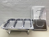Plats de service en acier inoxydable du fabricant avec couvercle suspendu, chauffe-plats pour buffet, ensemble de chauffe-plats