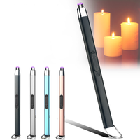 Briquet à arc USB Type-C en alliage de zinc, coupe-vent, à allumage sécurisé par impulsion, pour cigares et camping