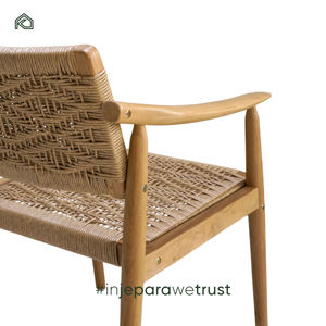 Kinan <b>Chair</b> Teak wood <b>chair</b> with synthetic rattan design providing breathable comfort and contemporary charm - Product Image 4