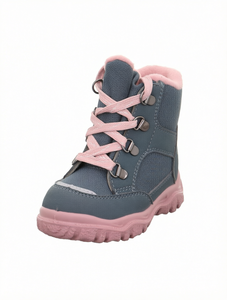 Botas de nieve para niñas, botas ligeras antideslizantes con cordones y forro cálido para exteriores - Product Image 1