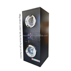 Lavadora de Ropa Comercial de 10 kg con Secadora, 220V 60Hz/50Hz, para Filipinas, Negra, Auto Dos - Product Image 1