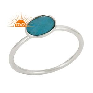 Oval Cut <b>Turquoise</b> Gemstone <b>Ring</b> Wholesale 925 Sterling Silver <b>Ring</b> Jewelry Manufacturer Classic Collection - Product Image 1