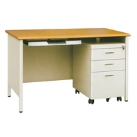 Bureau d'ordinateur portable moderne pour poste de travail de bureau, avec rangement pour imprimante, table d'enseignant en bois avec tiroirs verrouillables - Vente en gros