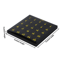 Individuelles Logo 24-Tage Schwarzer Adventskalender Geschenkbox Hochwertiger Schokoladen-Weihnachtskalender mit Goldfolie Matt-Laminierung