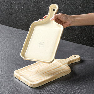 Plateau de service en mélamine imitation bois A5 avec poignée pour restaurant et hôtel - Product Image 2