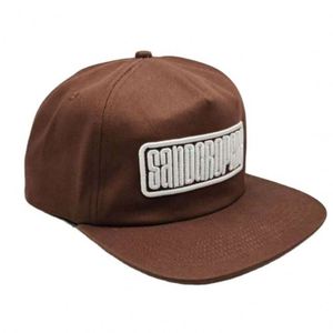 Casquette Snapback en coton non structurée à 5 panneaux, casquette de sport tendance avec logo brodé - Product Image 3