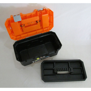 Plastic <b>Toolbox</b> 20L Waterproof With Locking <b>Mechanism</b> For Household Tool Storage Orange Lid - Product Image 3