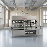 Machine de remplissage automatique de liquides pour bouteilles et bocaux en verre de sauce tomate et sauce chili, avec têtes de remplissage à suivi
