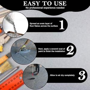 Boîte de 40 lb de flocons décoratifs pour revêtement de sol en époxy (taille 1/4 po) Protection/Amélioration pour toutes les surfaces - pour garages, - Product Image 4
