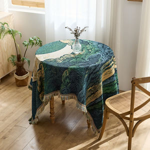 Coperta Decorativa di Alta Qualità con Nappe Lavabile Arazzo da Parete con Motivi Paesaggistici per la Casa - Product Image 4