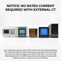 Medidor de Energía Trifásico Ydkz KGW2050 para Riel DIN, Clase 0.5, Monitor de Energía Multifunción, RS485 Modbus RTU, Pantalla LED Digital Industrial