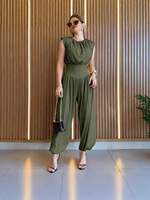 Combinaison d'été sans manches taille haute pour femme, style sarouel, pour le yoga, vente en gros, directement de l'usine