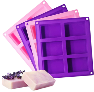6 boşluk dikdörtgen silikon kalıp kare el yapımı sabun formu tepsi kek kalıp DIY sabunlar ve pişirme/buzlanma - Product Image 3
