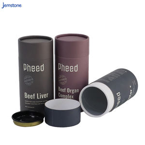 Boîte d'emballage cylindrique en carton kraft pour capsules de café de qualité alimentaire, recyclable, design personnalisé, tube en papier pour poudre de protéines - Product Image 1