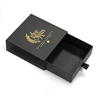 Boîte rigide élégante de style tiroir, étanche, avec doublure en velours et gaufrage, pour emballage coulissant de rallonges capillaires, pochette de rangement