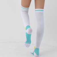 Chaussettes de sport professionnelles en tricot pour jeunes, hauteur genou, pour la course, le yoga, le cyclisme - Antidérapantes, compressives, respirantes, écologiques