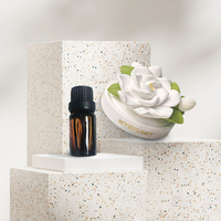 Diffuseur d'aromathérapie de voiture fleur de jasmin de luxe personnalisé ornements décoratifs de sortie de climatisation de voiture en pierre pour boîte à cadeaux