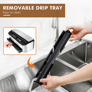 Macchina Sigillatrice Sottovuoto Completamente Automatica 80KPA per Alimenti con Modalità Umido, Taglierina Integrata e Vano Porta-Sacchetti, Cottura Sous Vide, Conto alla Rovescia Digitale - Product Image 4