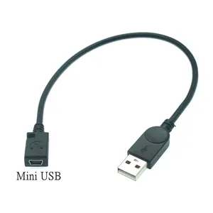 Type-c usb-c usb3.1迷你微型USB b型5pin母对USB 2.0公连接器充电数据延长线25厘米