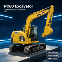 Excavatrice sur chenilles Komatsu PC60 de 6 tonnes, qualité export, d'origine japonaise, moteur 4D95LE 40 kW, godet de 0,37 m³, faible nombre d'heures, à vendre