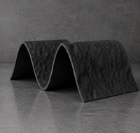 Revestimiento de Pared Interior y Exterior de Porcelana Flexible con Textura Lunar Negra Moderna