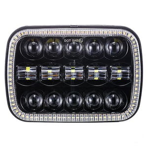 HYNBYZJ Faro LED Cuadrado Universal Clásico de 110W con Halo, Luz Alta/Baja de 7'' para <span class=keywords><strong>Jeep</strong></span>, Toyota, <span class=keywords><strong>Hummer</strong></span>, Faro de 5x7 Pulgadas - Product Image 2
