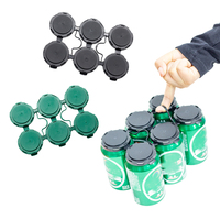 Tapas de Plástico para Cerveza, Paquete de 6, Anillos de Plástico Personalizados para Cerveza Artesanal, para Botellas de 330ml y 500ml