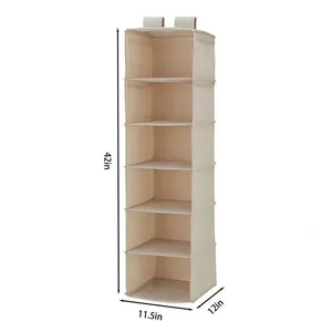 Borsa portaoggetti a sei strati per armadio, multiuso, facile da installare e resistente. - Product Image 2