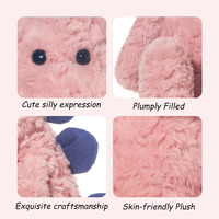 Jouet dinosaure rose en peluche douce conforme aux normes CPC et ASTM, service OEM/ODM personnalisé, dinosaure en peluche doux pour les enfants, respectueux de la peau