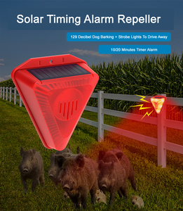 Détecteur de mouvement à lumière stroboscopique solaire <span class=keywords><strong>alarme</strong></span> solaire extérieure 129db sécurité sonore sirène lumineuse IP65 étanche contrôle Animal - Product Image 2