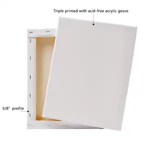 2024 Hot sale OEM hight quality 8X10'' art sets for paintings white blank large artists stretched canvas