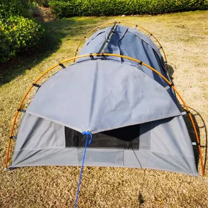 호주 럭셔리 더블 레이어 휴대용 2 인용 캠핑 캔버스 스와그 텐트