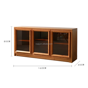 Vitrina Moderna de Madera Maciza Hecha a Mano con 5+ Compartimentos para Sala de Estar, Bar en Casa, Hotel, Villa - Yige YG-026 - Product Image 1