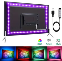 Bande lumineuse personnalisable pour téléviseur intelligent, rétroéclairage LED RGB 3M 5M, bandes lumineuses SMD 5050 personnalisées en pouces avec télécommande