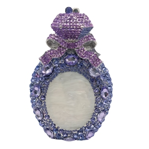 Women Elegant Crystal Perfume Bottle Evening Bag Glitter Gemstone Bowknot <b>Clutch</b> Purse for Family Gathering Cocktail - Product Image 5