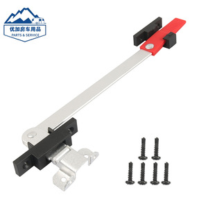 Aluminum <b>Window</b> <b>Lock</b> Rod With Red <b>Handle</b> For RV Door And <b>Window</b> Easy Installation - Product Image 1