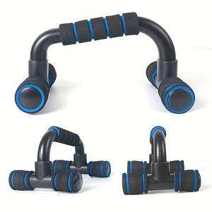 Support de pompes en forme de H avec manchon en éponge pour l'entraînement musculaire, la musculation en intérieur et le renforcement des bras - Product Image 2