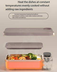 Lonchera Eléctrica Portátil, Recipiente <span class=keywords><strong>de</strong></span> <span class=keywords><strong>Acero</strong></span> <span class=keywords><strong>Inoxidable</strong></span> 304, Alimentación USB, Diseño sin Agua Añadida, para Calentar Comidas en la Oficina, el Automóvil y <span class=keywords><strong>de</strong></span> Viaje - Product Image 3