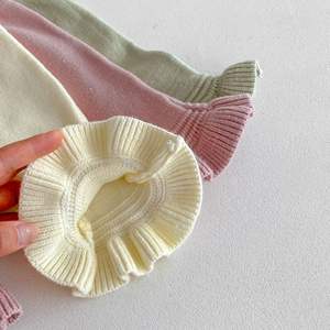 Sweet Baby Girls Primavera Otoño Ruffle Knit Set Botones Cardigans Pantalones acampanados Infant <span class=keywords><strong>Bebe</strong></span> Knitted Two Pieces - Product Image 2