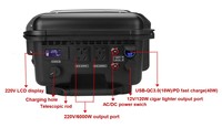 Station d'alimentation portable au lithium à faible MOQ, 220 V CA, 6000 W, 6253 Wh, avec panneaux solaires