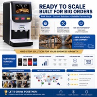 Distributeur de boissons chaudes instantanées à 3 saveurs, machine à café, thé au lait, boissons chaudes, machine à préparer des boissons chaudes instantanées