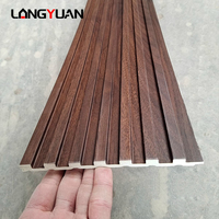 Grille cannelée WPC panneau mural intérieur extérieur revêtement PVC lamelles avec bois plastique composite TV fond décoration extérieur