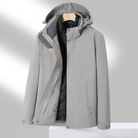 Nouvelle veste en nylon imperméable à capuche trois-en-un pour l'extérieur, ensemble deux pièces unisexe, coupe-vent pour femmes et hommes, toutes saisons